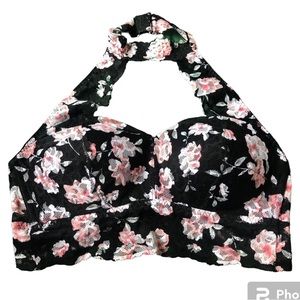 PINK by Victoria’s Secret Floral Padded Halter Bralette